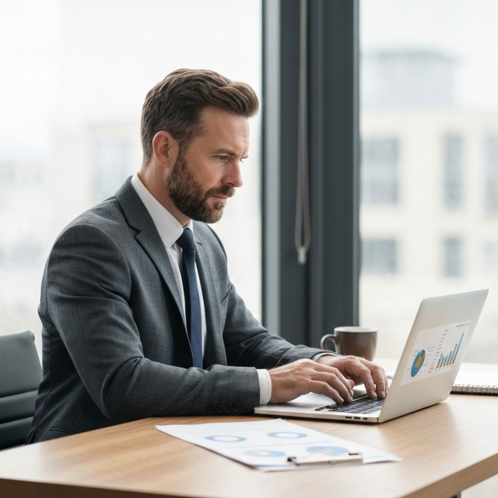 Business consultant working with a client